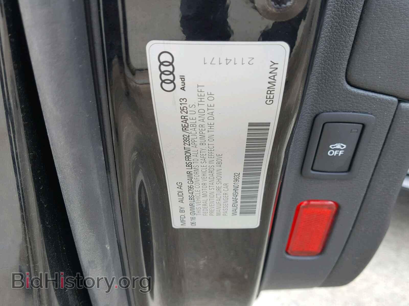 2017 AUDI A4 - VIN: WAUENAF45HN019632 - Фото 10