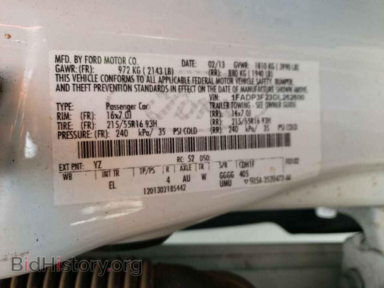 2013 FORD FOCUS - VIN: 1FADP3F23DL262600 - Photo 12