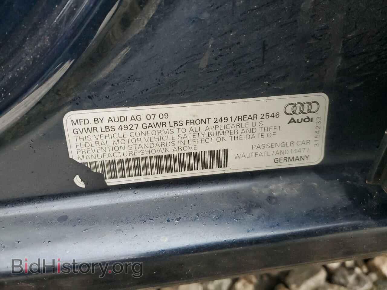 2010 AUDI A4 - VIN: WAUFFAFL7AN014477 - Фото 13