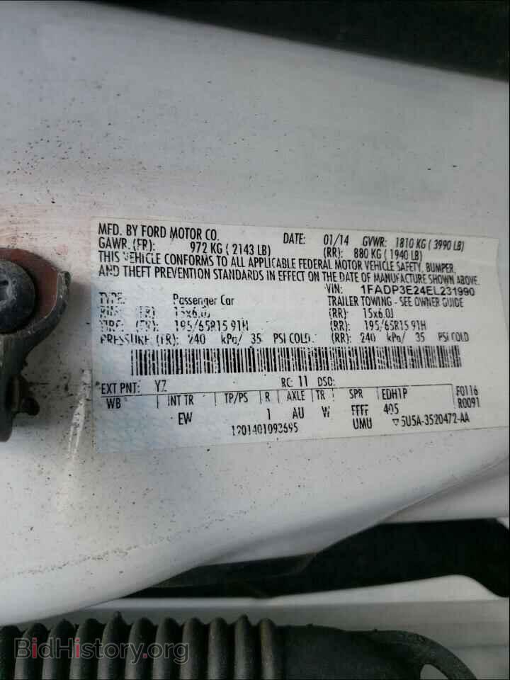 2014 FORD FOCUS - VIN: 1FADP3E24EL231990 - Photo 10