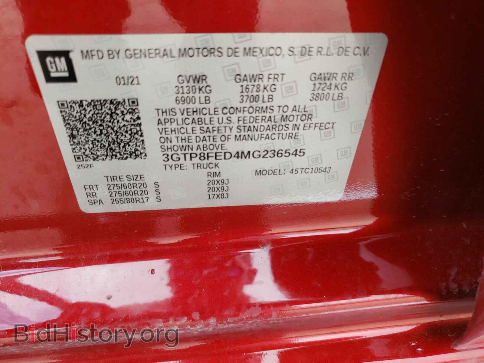 2021 GMC SIERRA - VIN: 3GTP8FED4MG236545 - Фото 10