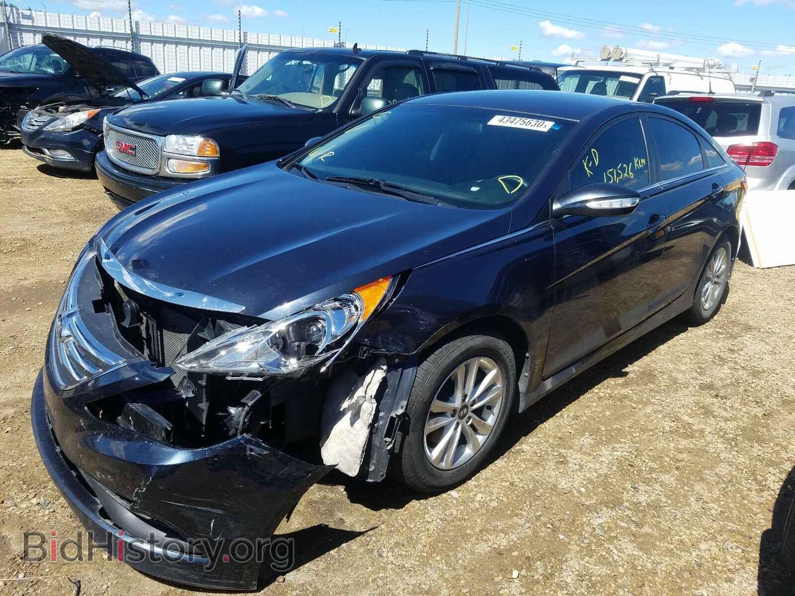 2014 HYUNDAI SONATA - VIN: 5NPEB4AC0EH864184 - Фото 2