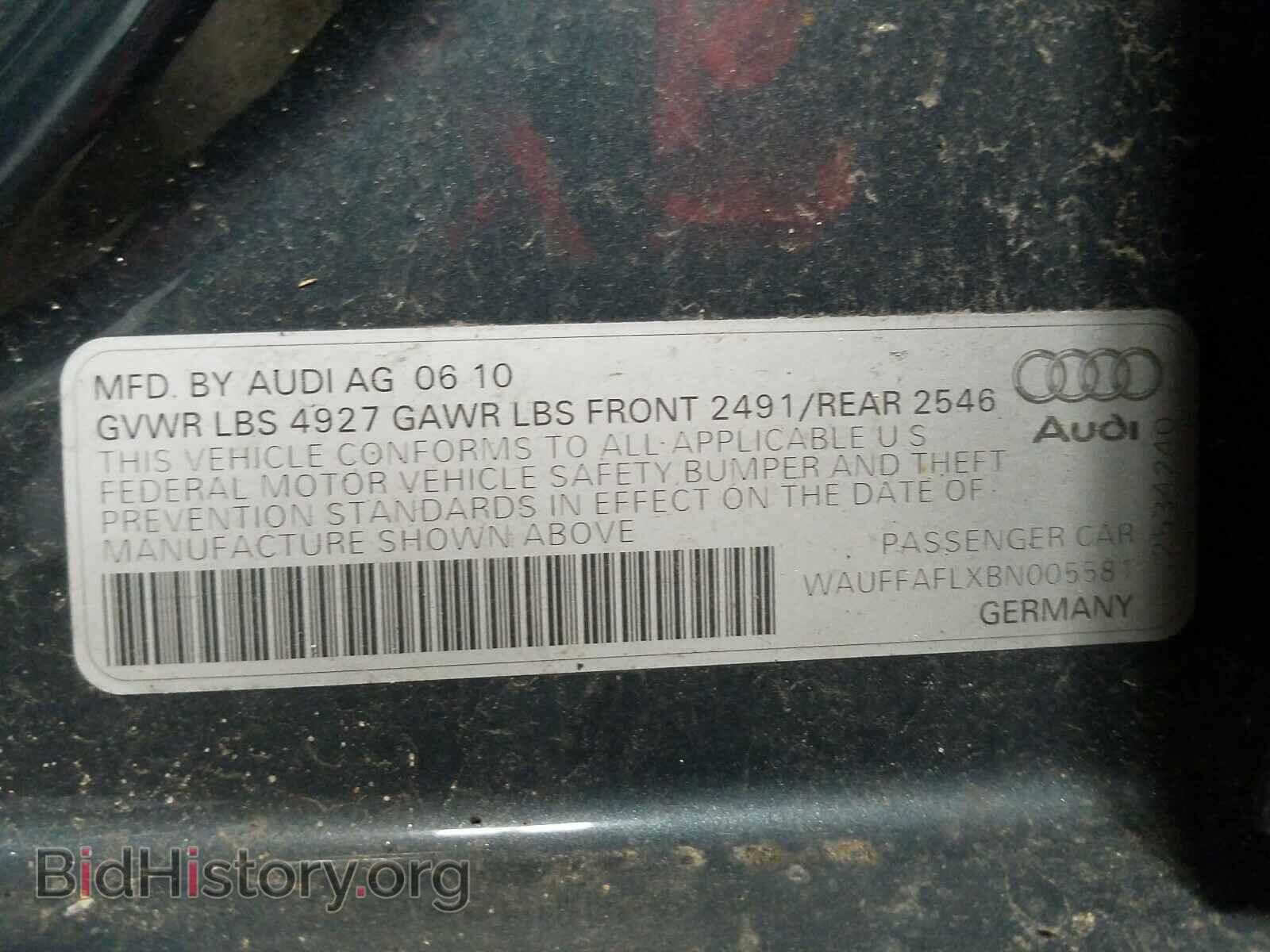 2011 AUDI A4 - VIN: WAUFFAFLXBN005581 - Photo 10