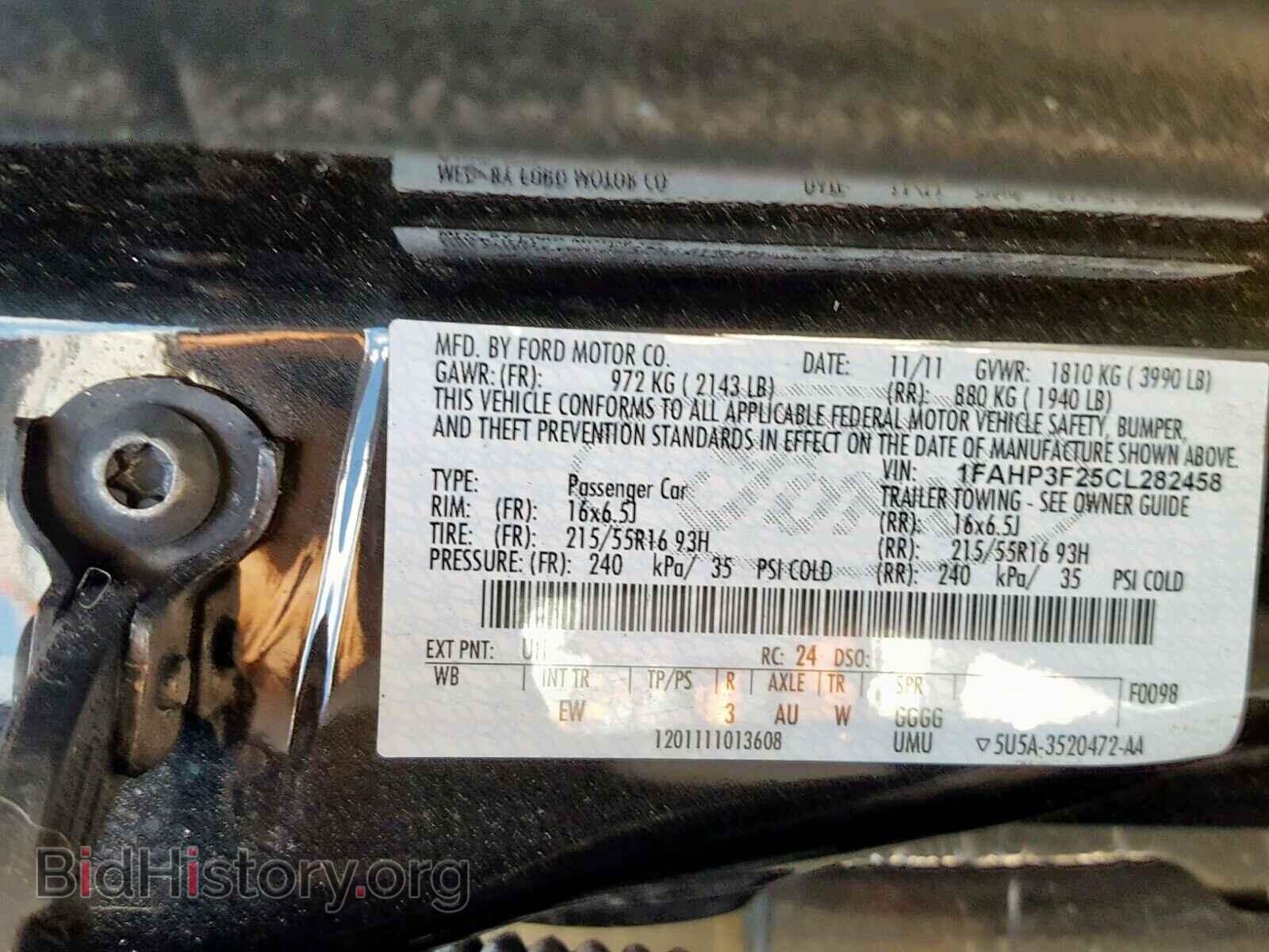 2012 FORD FOCUS SE - VIN: 1FAHP3F25CL282458 - Фото 10