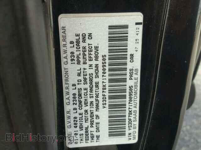 2001 SAAB 9 3 - VIN: YS3DF78K717009505 - Photo 10