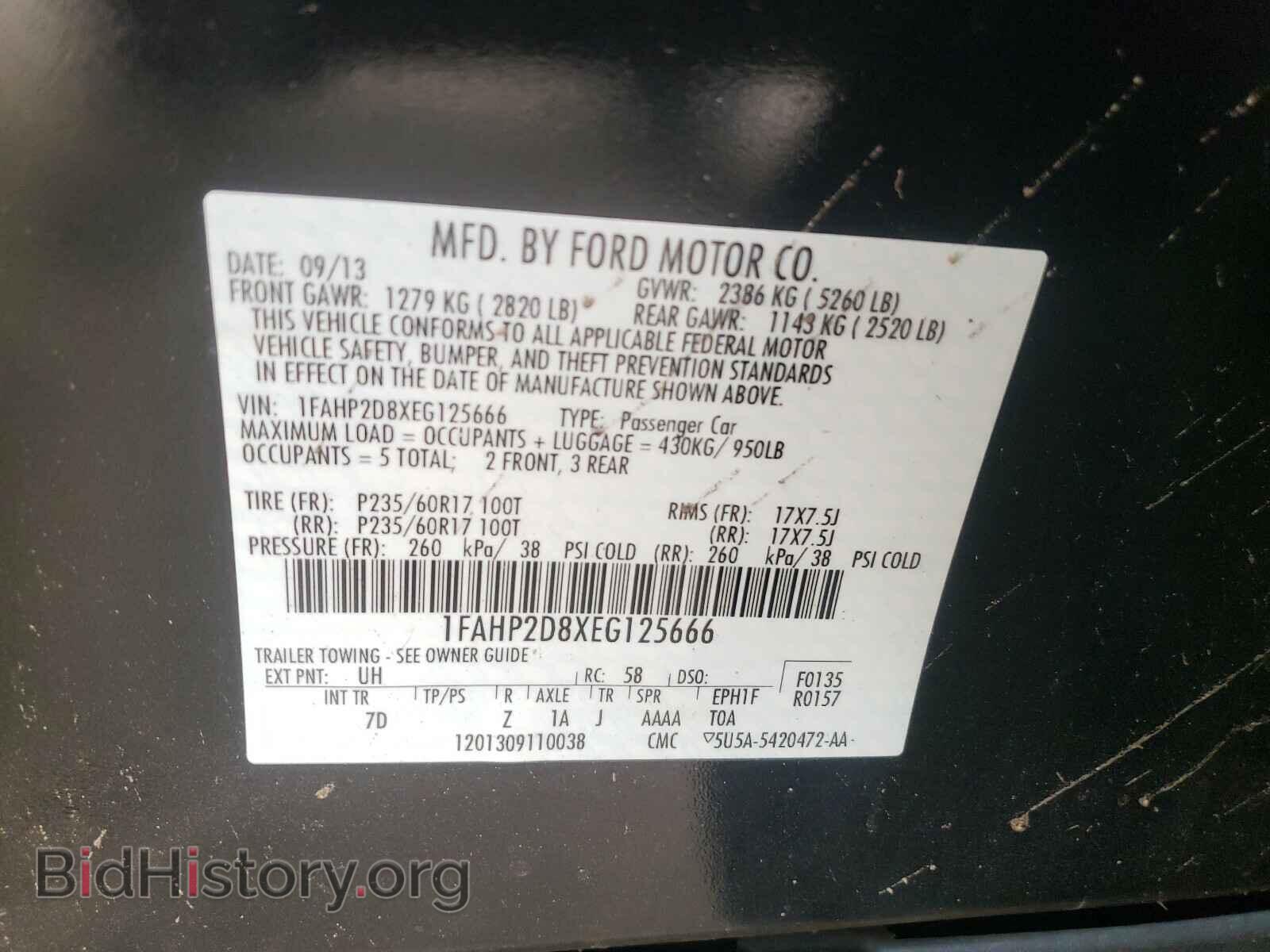 2014 FORD TAURUS - VIN: 1FAHP2D8XEG125666 - Photo 10