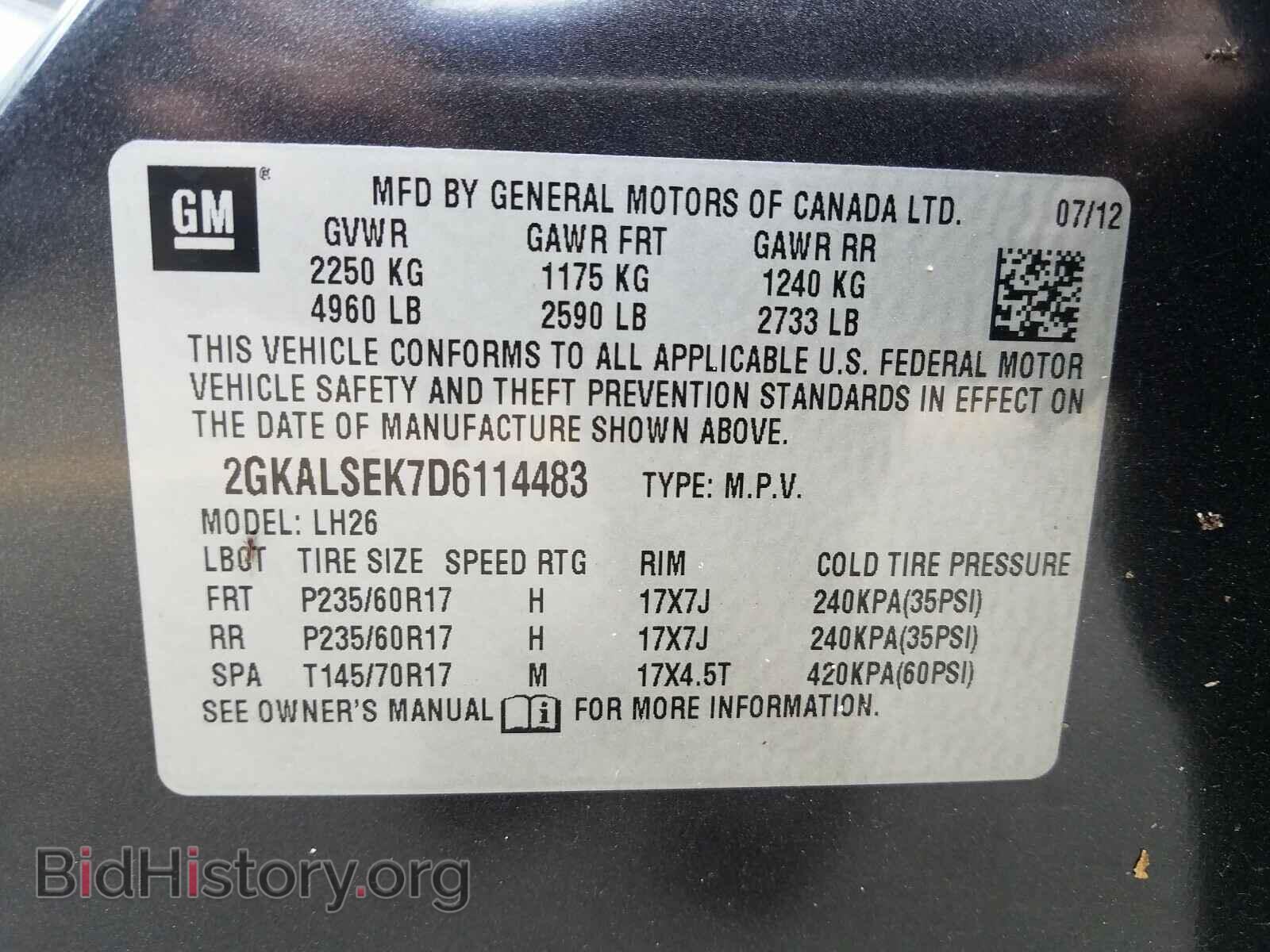 2013 GMC TERRAIN - VIN: 2GKALSEK7D6114483 - Photo 10
