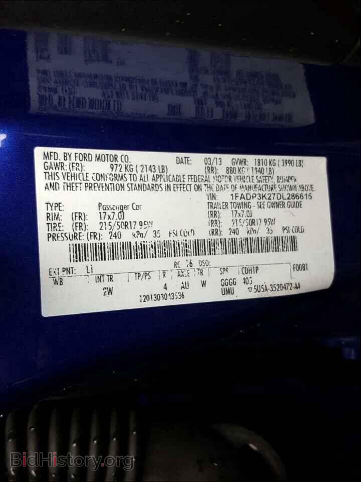 2013 FORD FOCUS - VIN: 1FADP3K27DL286615 - Фото 10