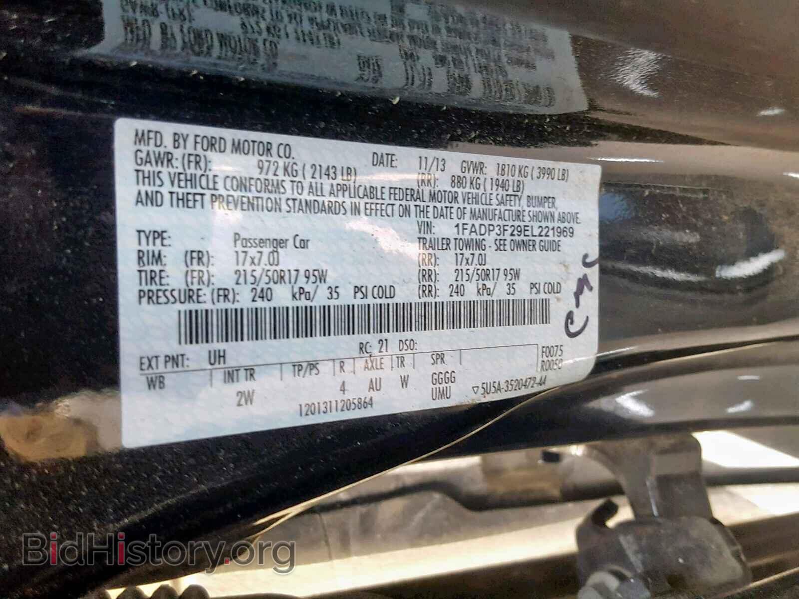 2014 FORD FOCUS SE - VIN: 1FADP3F29EL221969 - Фото 10