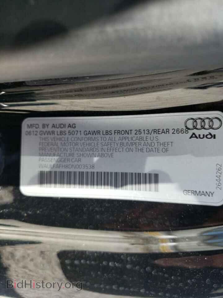 2013 AUDI A5 - VIN: WAULFAFH8DN003538 - Фото 10