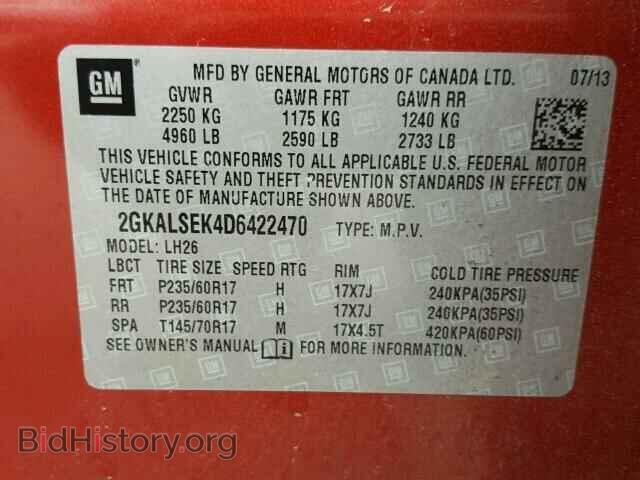 2013 GMC TERRAIN - VIN: 2GKALSEK4D6422470 - Photo 10