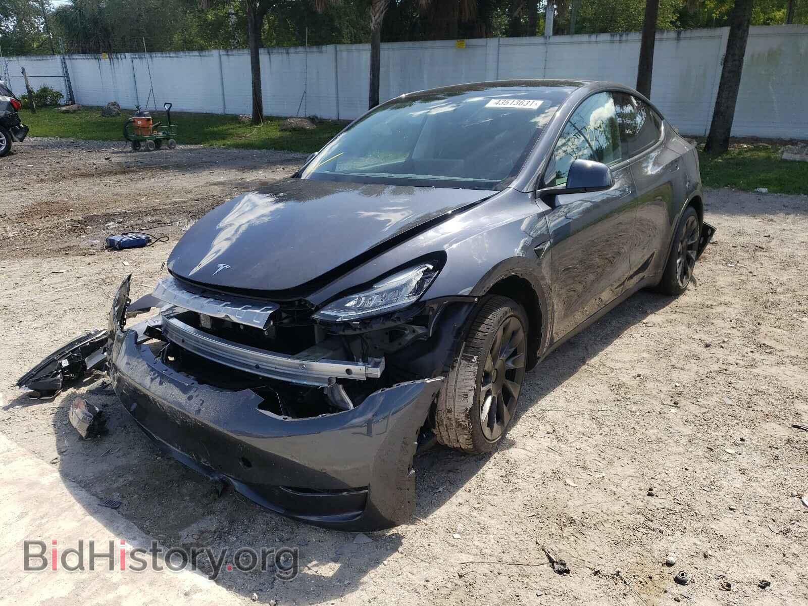 2021 TESLA MODEL Y - VIN: 5YJYGDEE4MF088178 - Фото 2