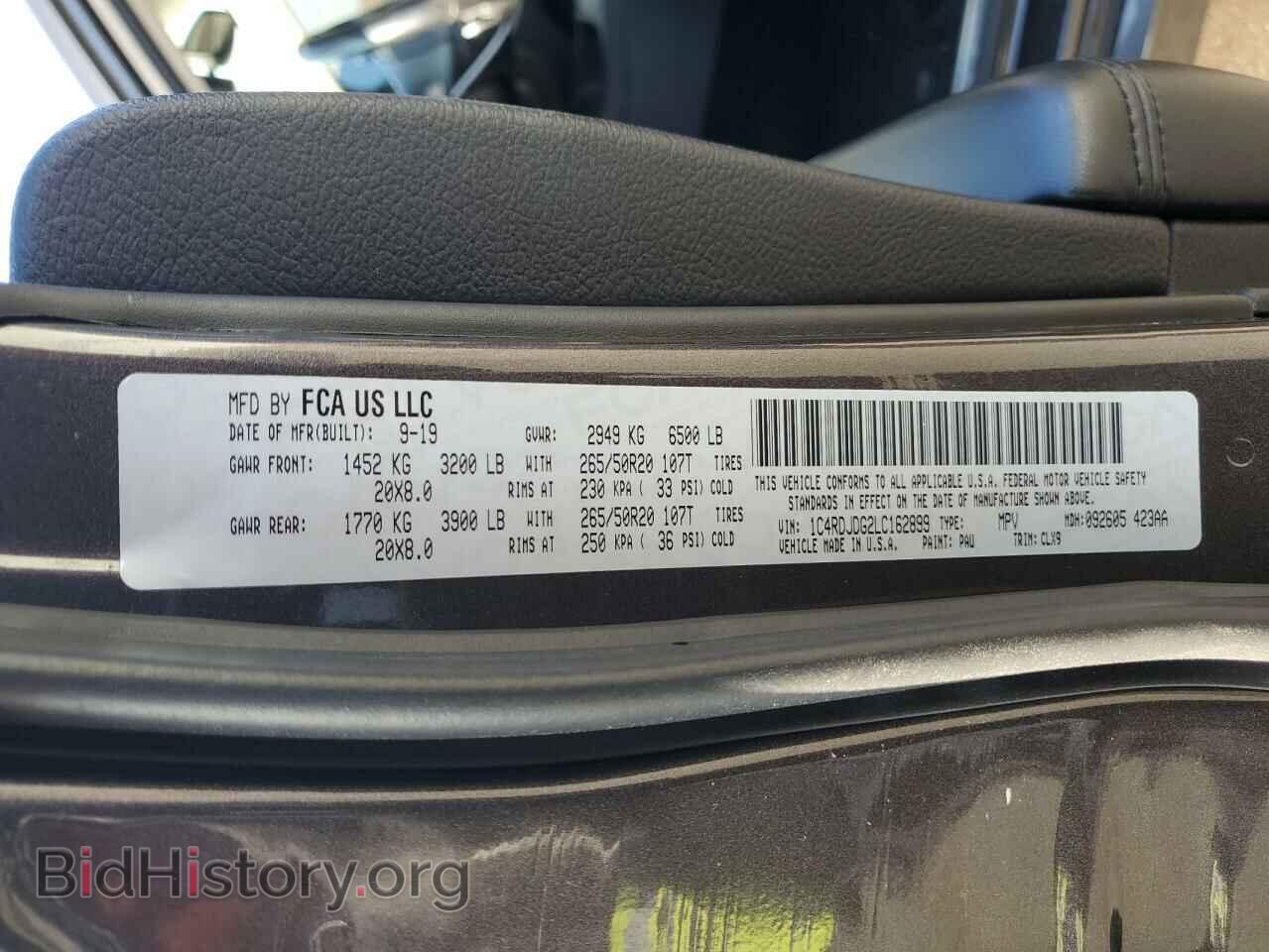 2020 DODGE DURANGO - VIN: 1C4RDJDG2LC162899 - Photo 13