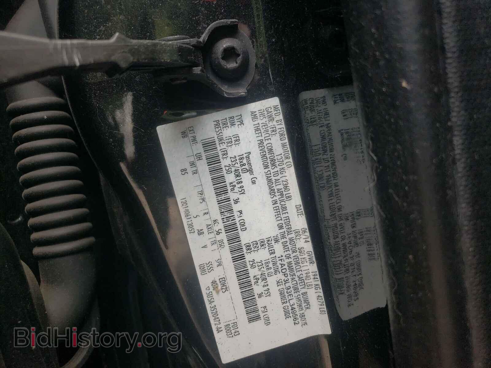 2014 FORD FOCUS - VIN: 1FADP3L93EL349562 - Фото 10