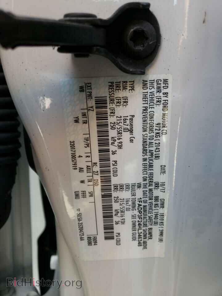 2017 FORD FOCUS - VIN: 1FADP3F24HL346348 - Фото 10