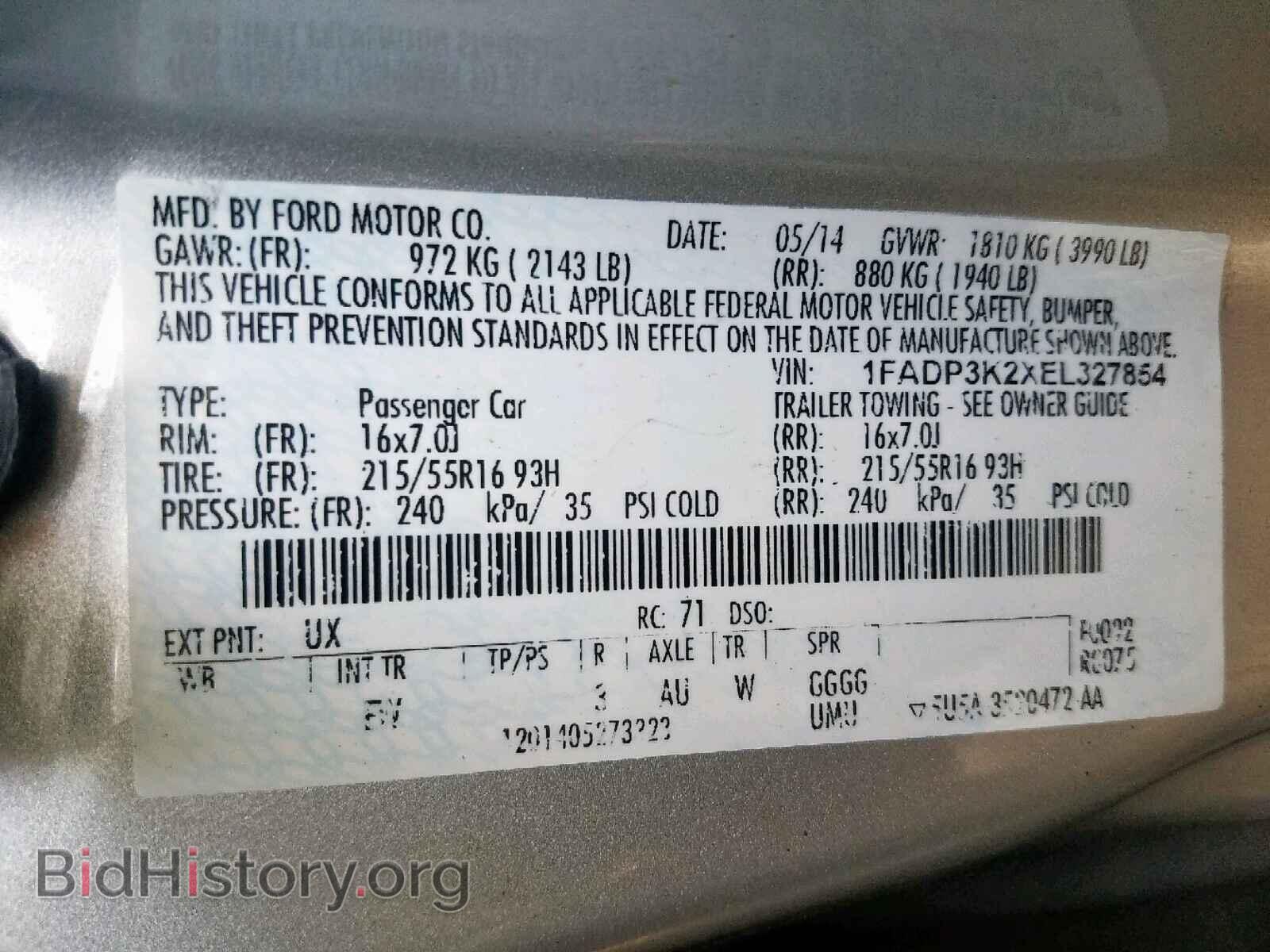 2014 FORD FOCUS SE - VIN: 1FADP3K2XEL327854 - Фото 10
