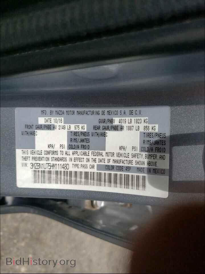2017 MAZDA 3 - VIN: 3MZBN1U75HM111480 - Фото 10