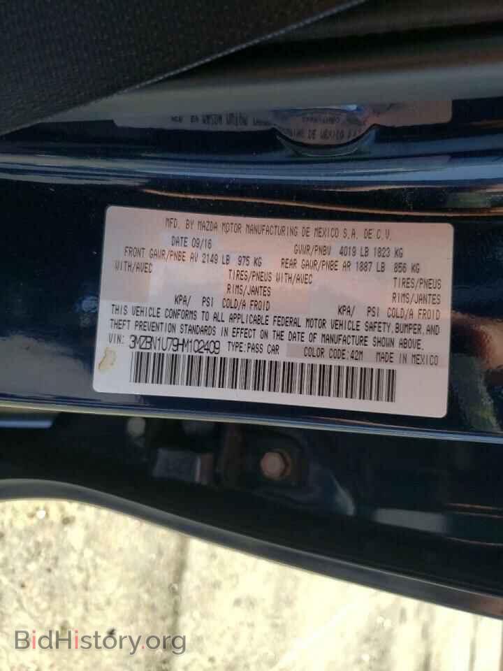 2017 MAZDA 3 - VIN: 3MZBN1U79HM102409 - Фото 10