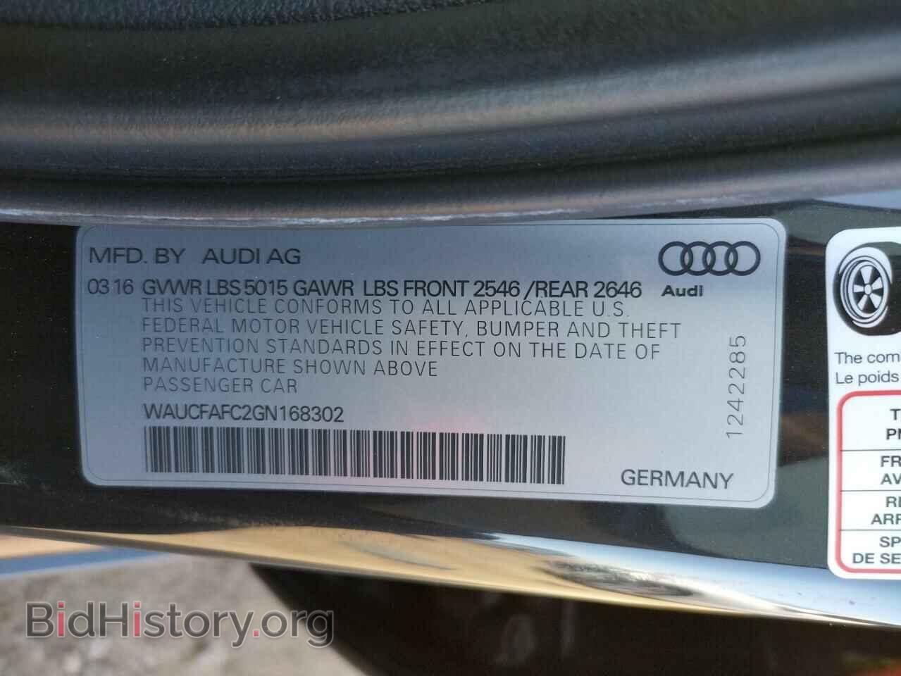 2016 AUDI A6 - VIN: WAUCFAFC2GN168302 - Фото 10