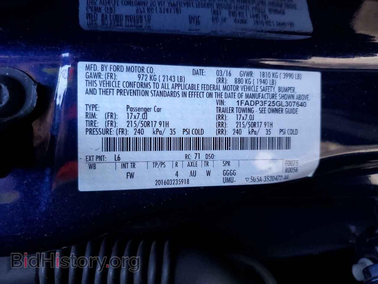 2016 FORD FOCUS - VIN: 1FADP3F25GL307640 - Фото 13