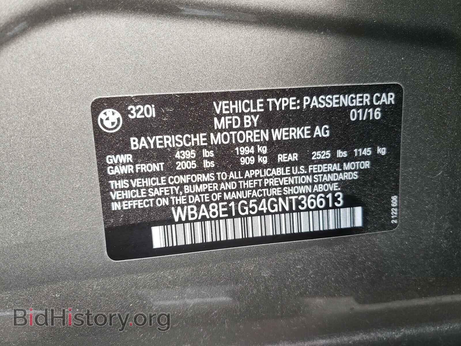 2016 BMW 3 SERIES - VIN: WBA8E1G54GNT36613 - Фото 10