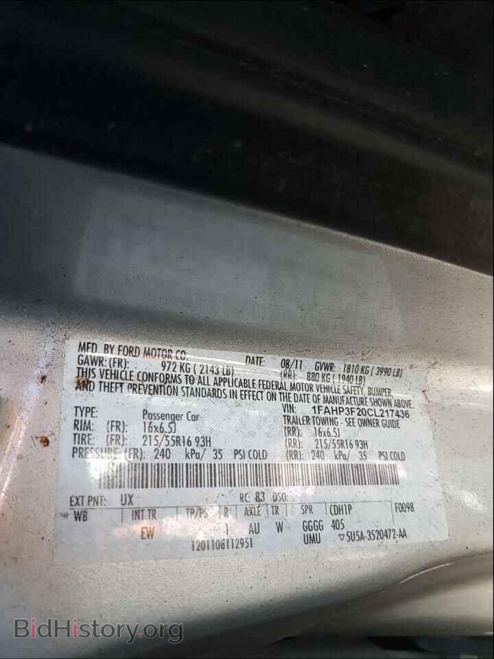 2012 FORD FOCUS - VIN: 1FAHP3F20CL217436 - Photo 10