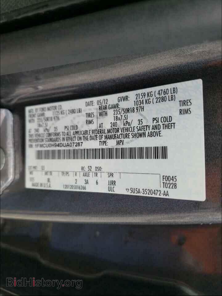 2013 FORD ESCAPE - VIN: 1FMCU0H94DUA07287 - Photo 10