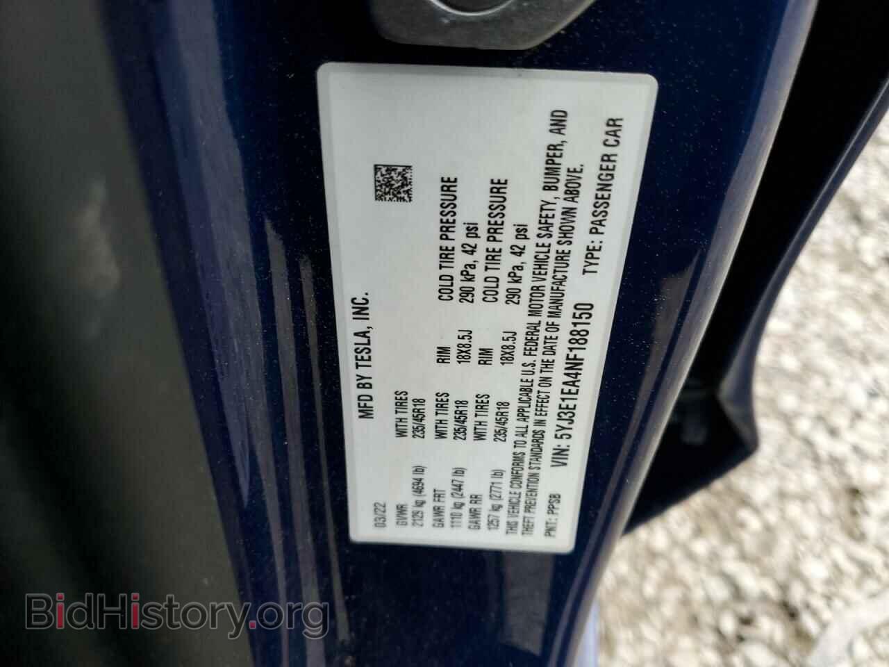 2022 TESLA MODEL 3 - VIN: 5YJ3E1EA4NF188150 - Photo 13