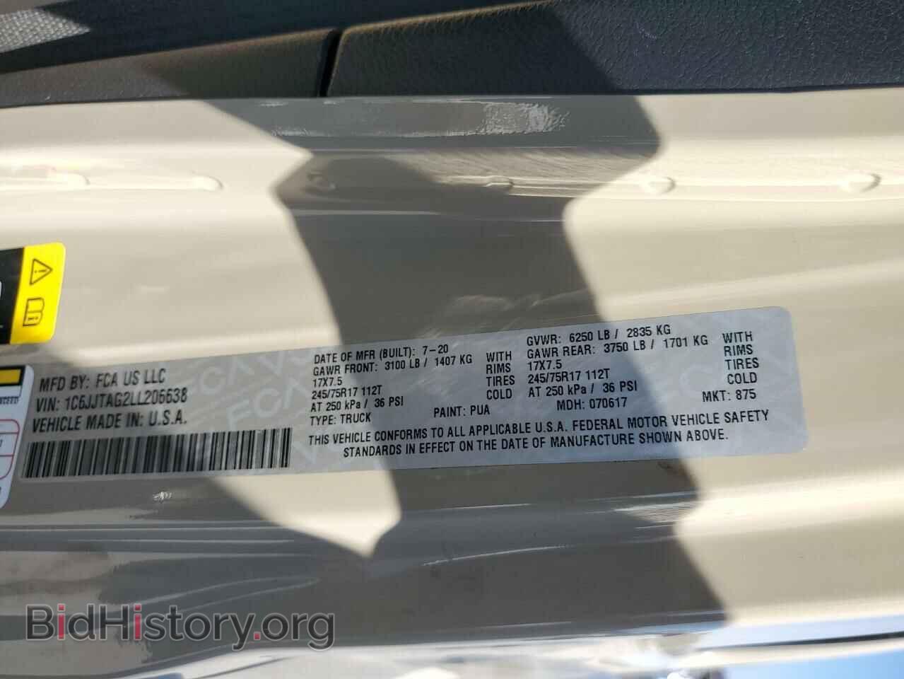 2020 JEEP GLADIATOR - VIN: 1C6JJTAG2LL206638 - Фото 12