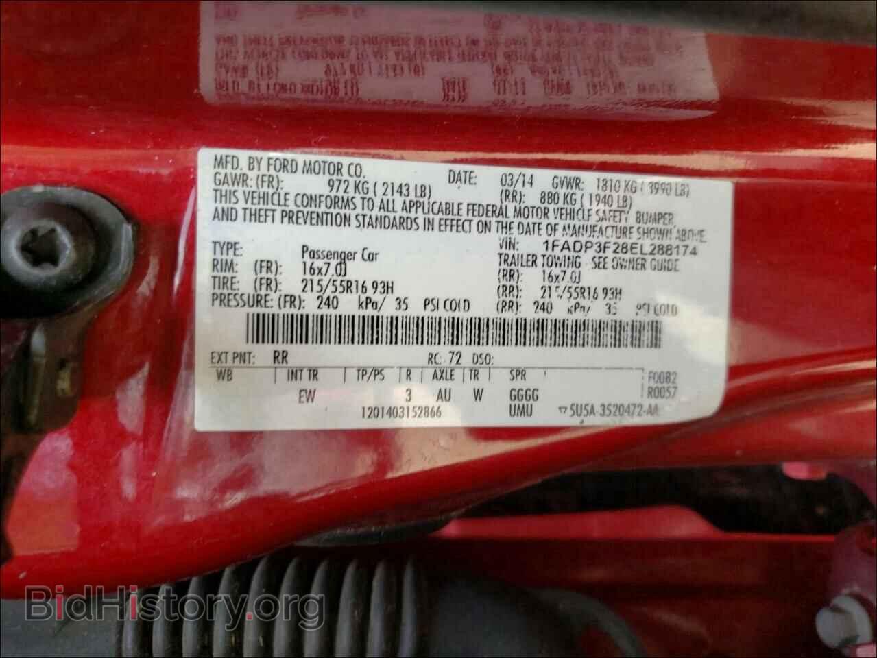 2014 FORD FOCUS - VIN: 1FADP3F28EL288174 - Photo 10