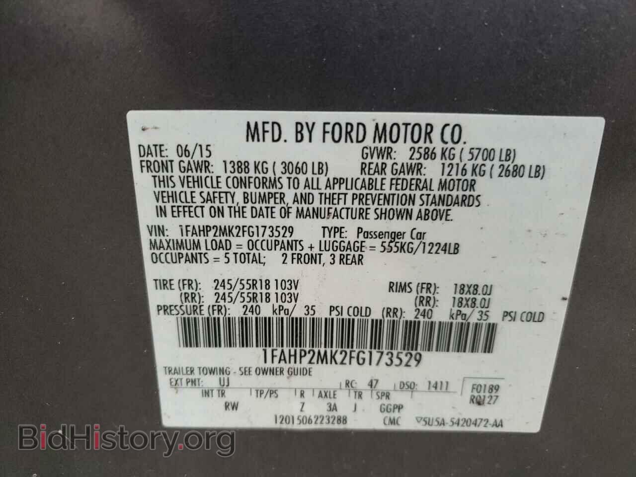 2015 FORD TAURUS - VIN: 1FAHP2MK2FG173529 - Photo 10