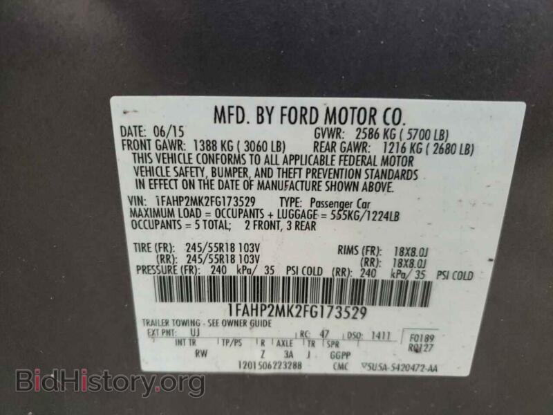 2015 Ford TAURUS (VIN 1FAHP2MK2FG173529) — photo 10 of 10