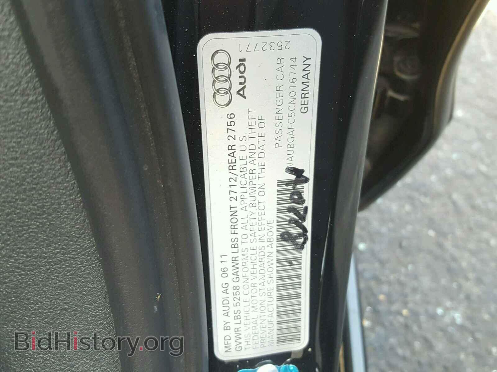 2012 AUDI A6 - VIN: WAUBGAFC5CN016744 - Photo 10