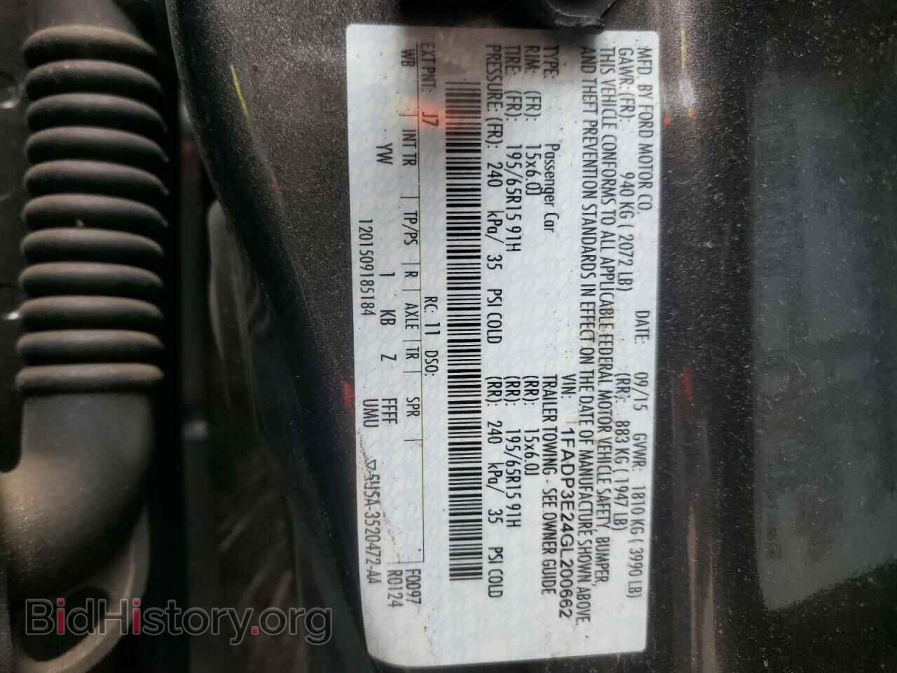 2016 FORD FOCUS - VIN: 1FADP3E24GL200662 - Photo 10