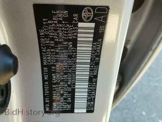 2011 TOYOTA COROLLA - VIN: 2T1BU4EE6BC561417 - Фото 9