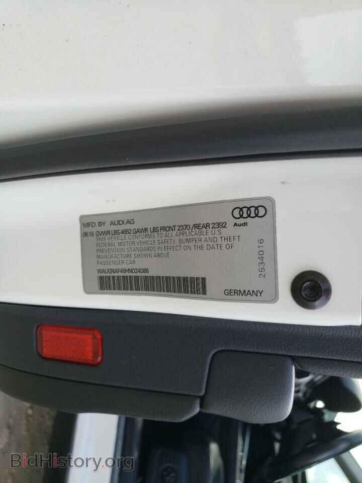 2017 AUDI A4 - VIN: WAUGNAF46HN024086 - Фото 10