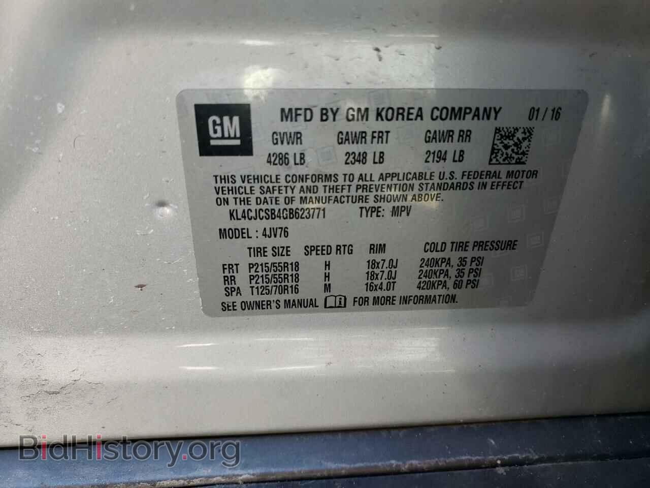 2016 BUICK ENCORE - VIN: KL4CJCSB4GB623771 - Фото 13