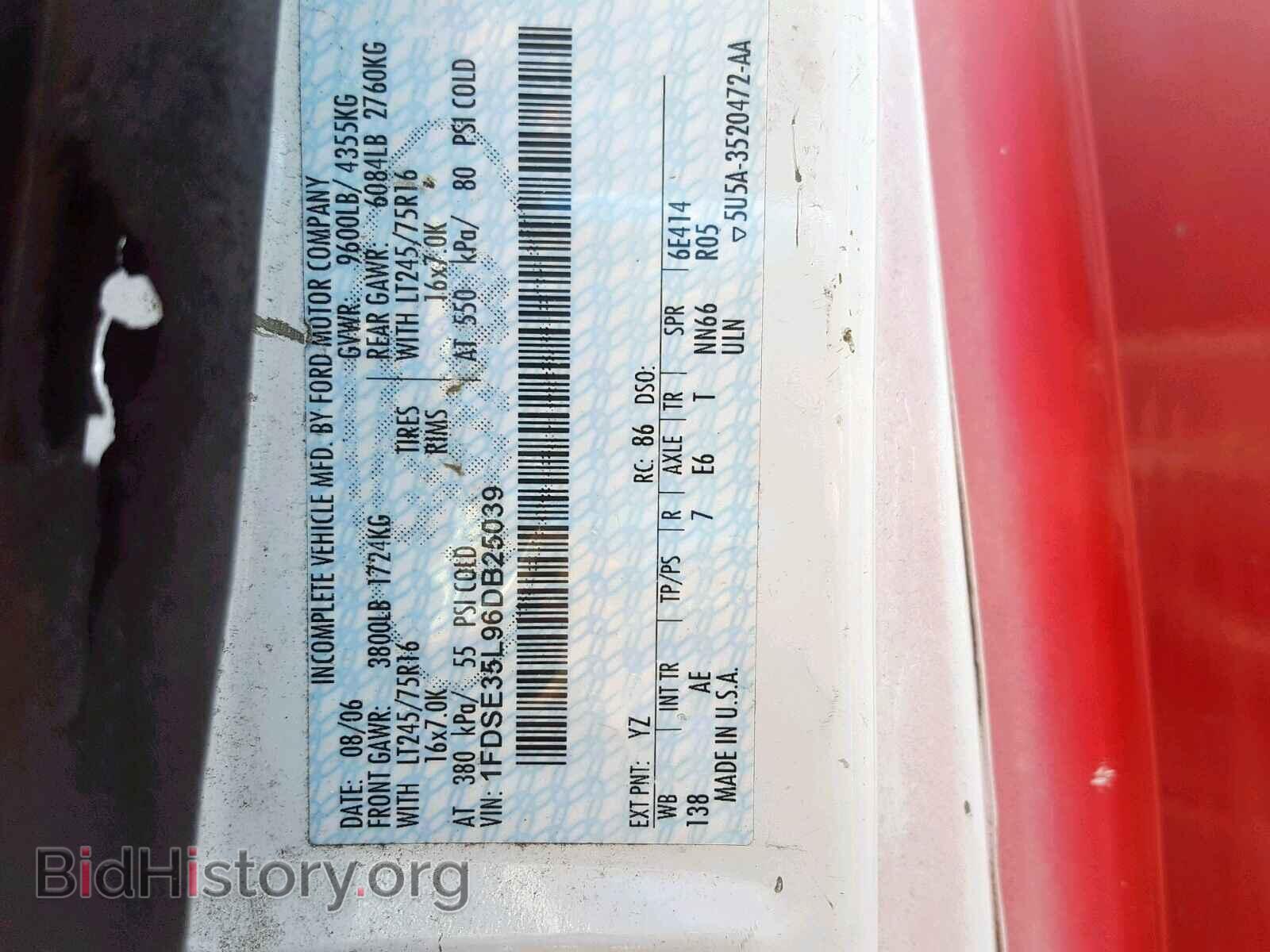 2006 FORD ECONOLINE - VIN: 1FDSE35L96DB25039 - Фото 10