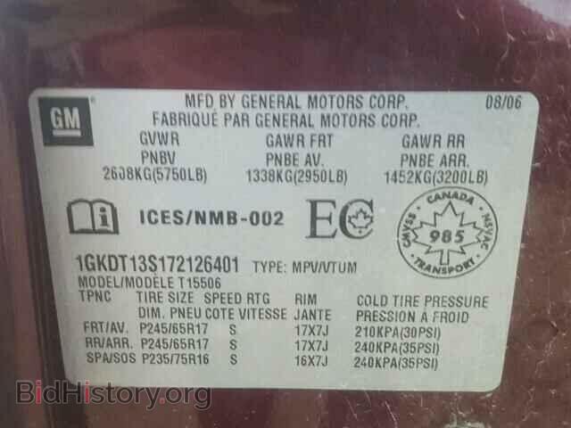 2007 GMC ENVOY - VIN: 1GKDT13S172126401 - Фото 10
