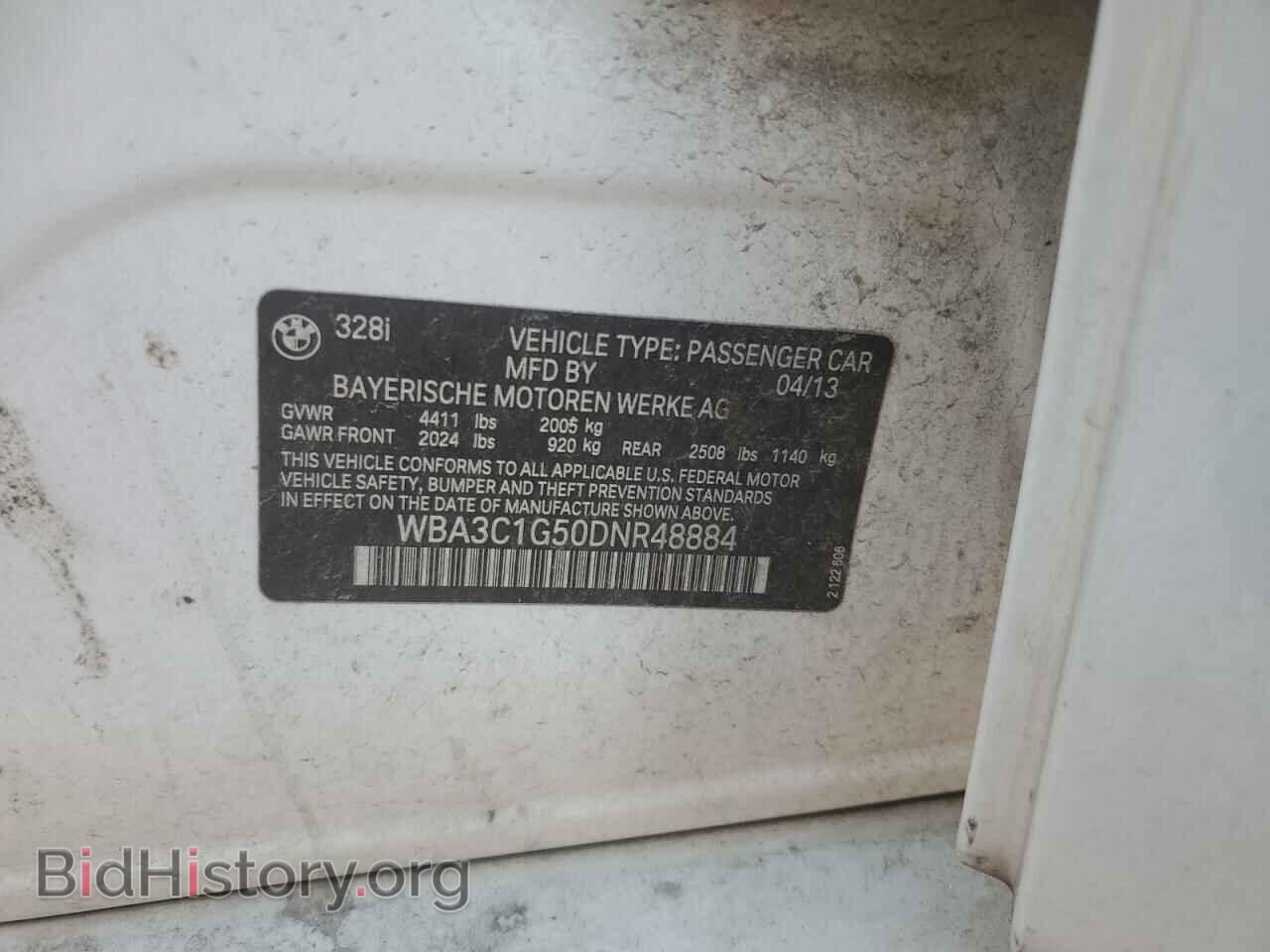 2013 BMW 3 SERIES - VIN: WBA3C1G50DNR48884 - Фото 12
