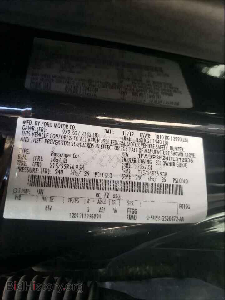 2013 FORD FOCUS - VIN: 1FADP3F24DL212935 - Фото 10