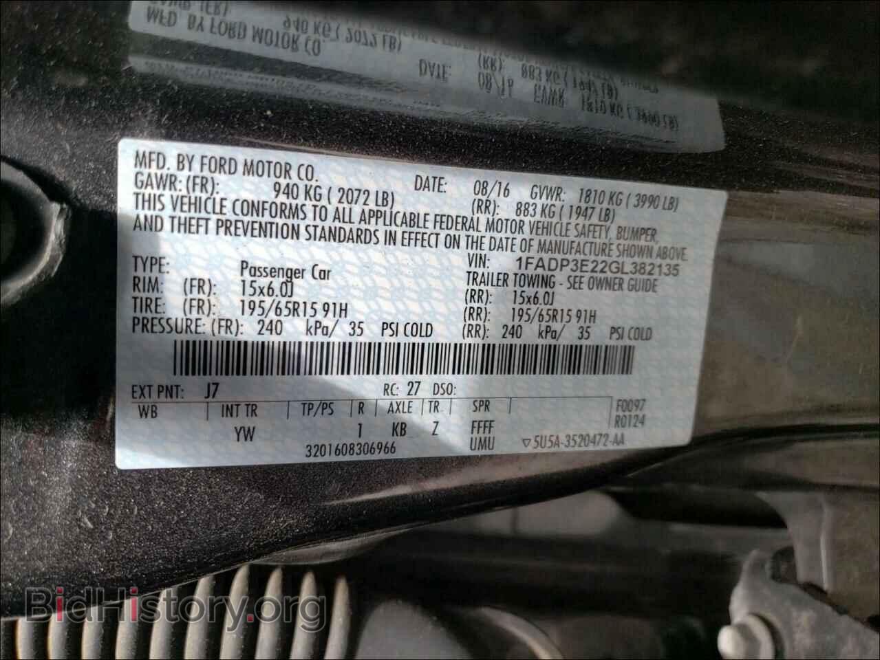 2016 FORD FOCUS - VIN: 1FADP3E22GL382135 - Photo 10