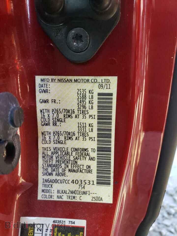 2012 NISSAN FRONTIER - VIN: 1N6AD0CU7CC403531 - Фото 12