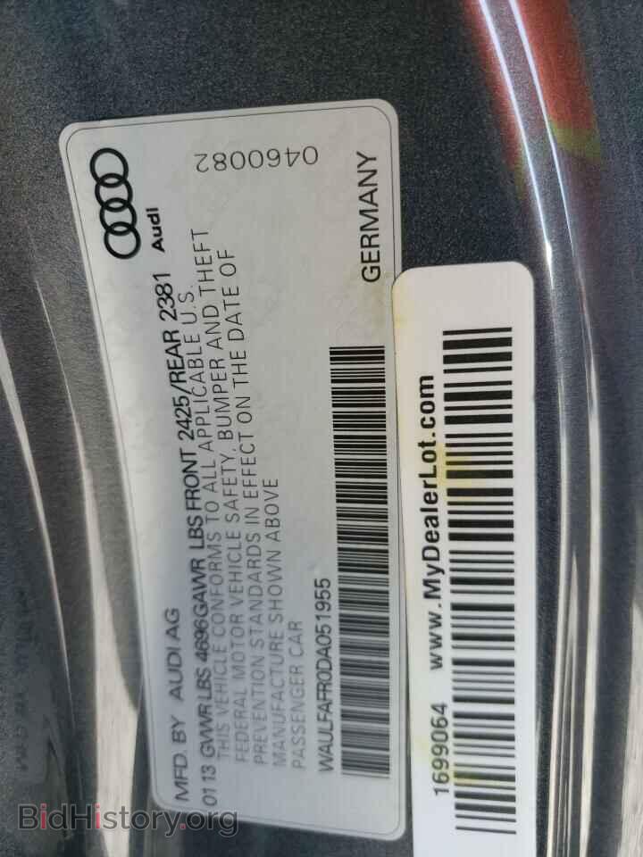 2013 AUDI A5 - VIN: WAULFAFR0DA051955 - Photo 13