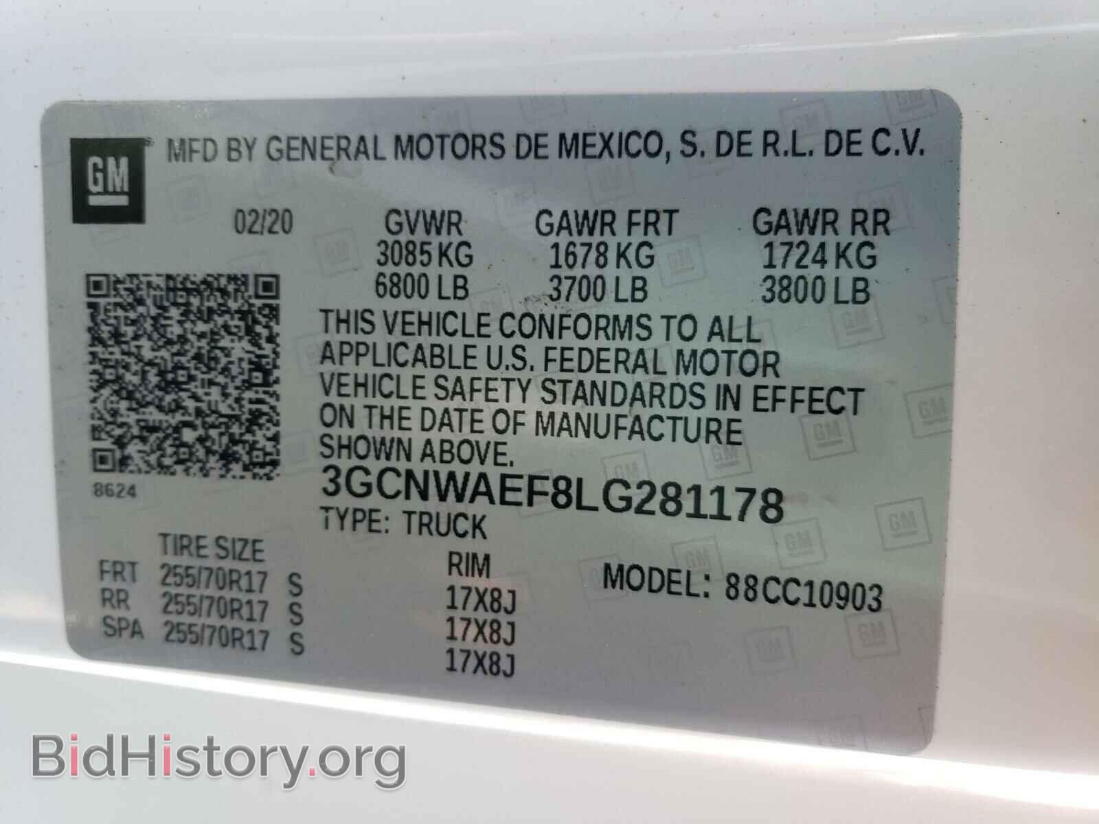 2020 CHEVROLET SILVERADO - VIN: 3GCNWAEF8LG281178 - Фото 10