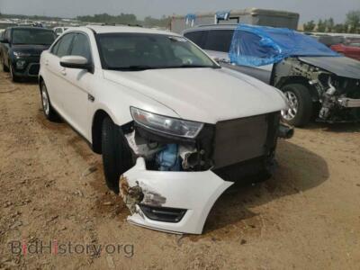 2014 Ford TAURUS Taurus SEL, white — VIN 1FAHP2E85EG119272, Copart