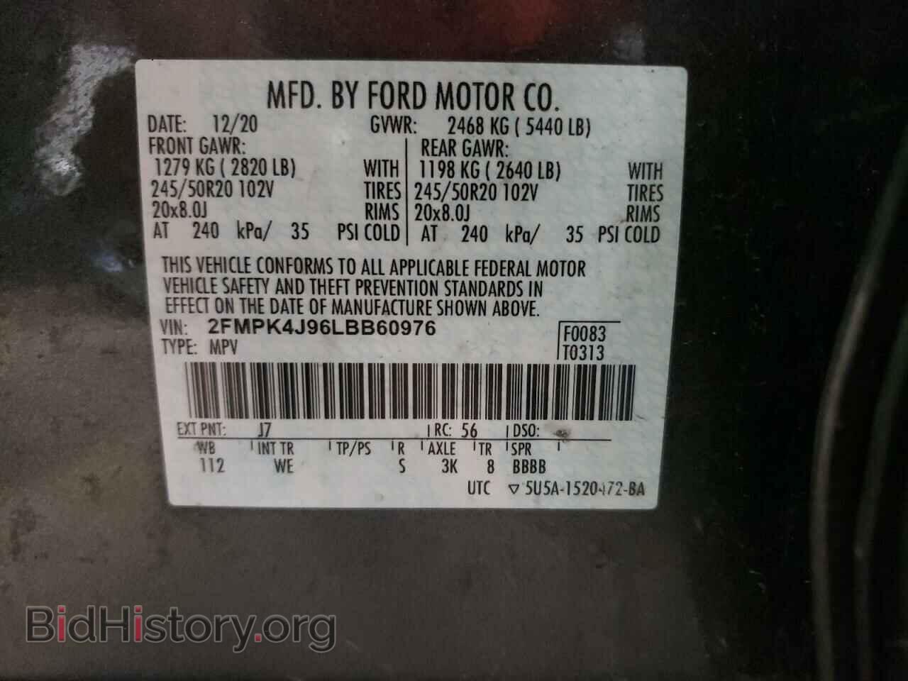2020 FORD EDGE - VIN: 2FMPK4J96LBB60976 - Photo 10