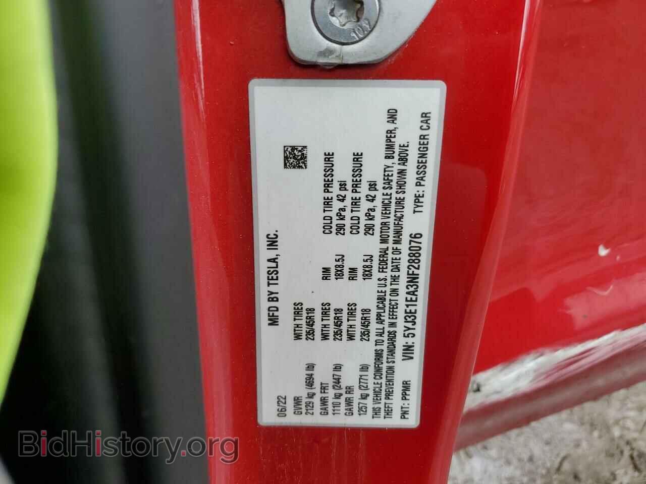 2022 TESLA MODEL 3 - VIN: 5YJ3E1EA3NF288076 - Photo 13