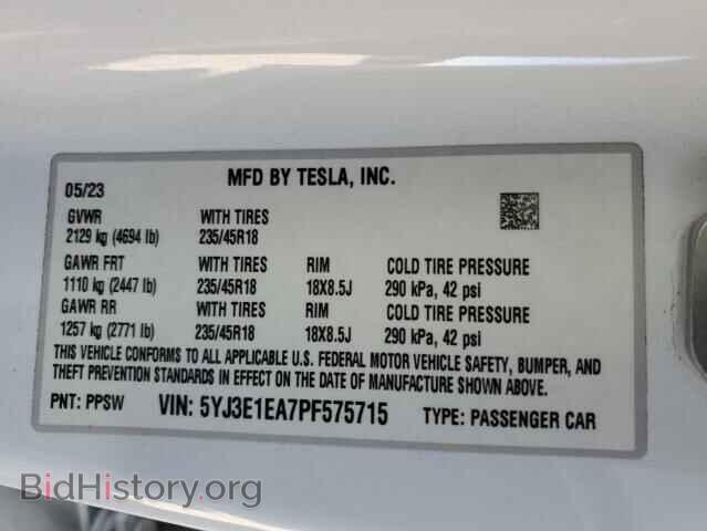 2023 TESLA MODEL 3 - VIN: 5YJ3E1EA7PF575715 - Photo 12