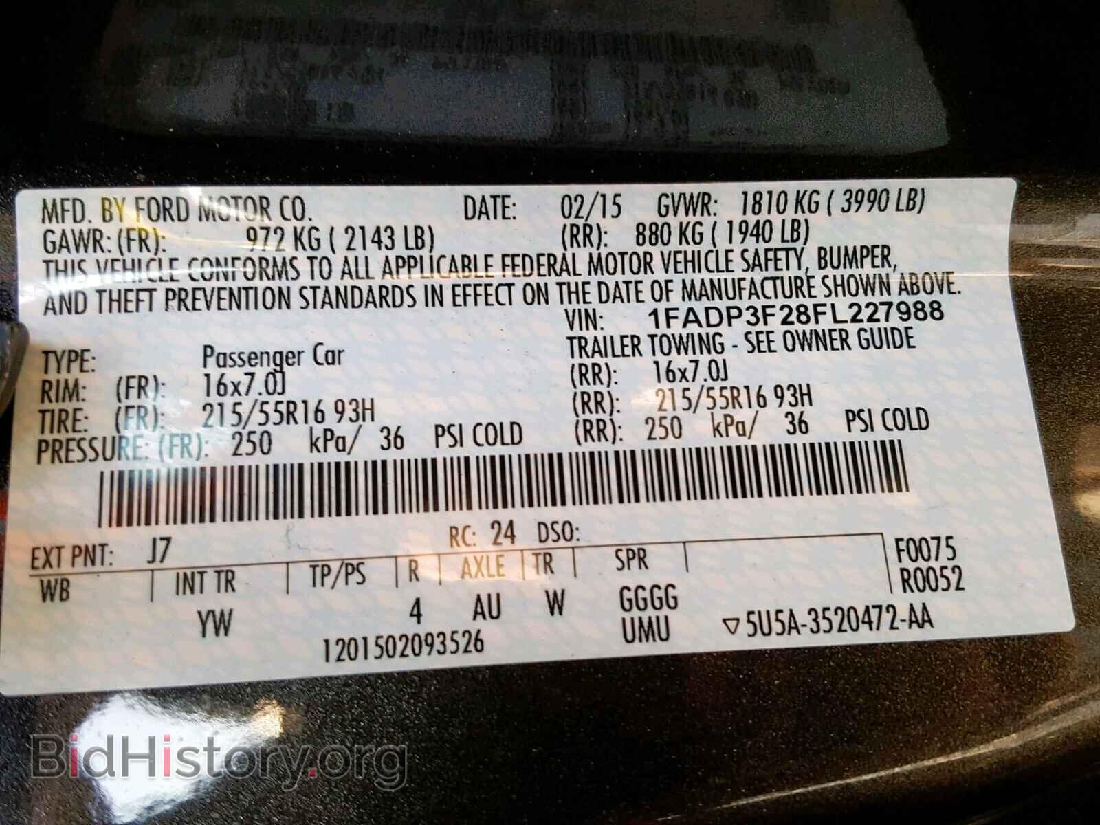 2015 FORD FOCUS SE - VIN: 1FADP3F28FL227988 - Фото 10